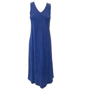VTG Tianello Sleeveless Maxi Dress Tencel-Rayon Boho Lagenlook S Blue #275F